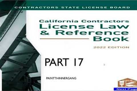 2022 NEW California Contractors License Study Guide (Law & Business) Part 17