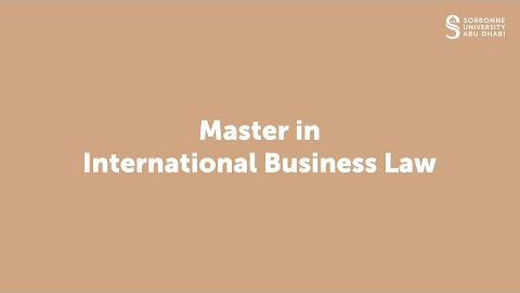 Master in International Business Law