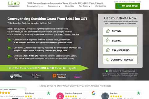 LEAD Conveyancing Sunshine Coast Maroochydore Queensland - Find Family Lawyer Near Me