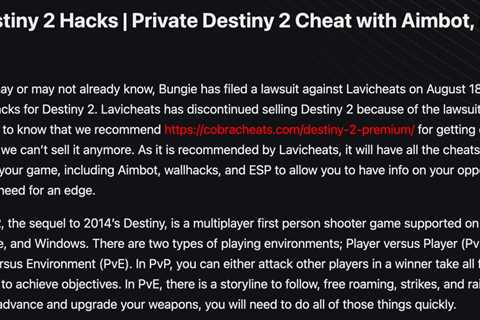 Bungie Requests $6.7 Million Default Judgment Against LaviCheats