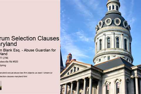 Forum Selection Clauses Maryland