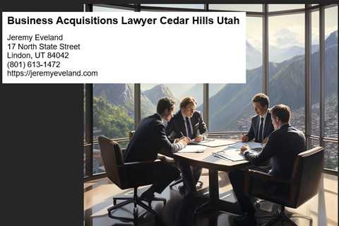 Business Acquisitions Lawyer Cedar Hills Utah