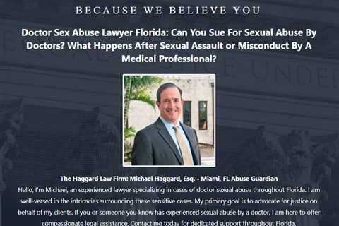 Doctor Sexual Abuse Lawyer Mike Haggard Miami, FL