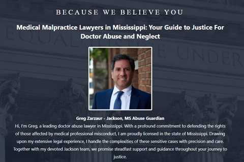 Doctor Abuse Lawyer Greg Zarzaur Jackson, MS