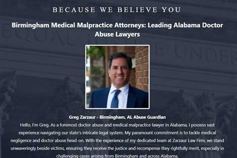 Doctor Abuse Lawyer Greg Zarzaur Birmingham, AL