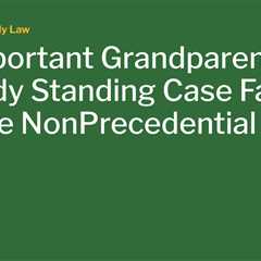 An Important Grandparent Custody Standing Case Falls into the NonPrecedential Crack.