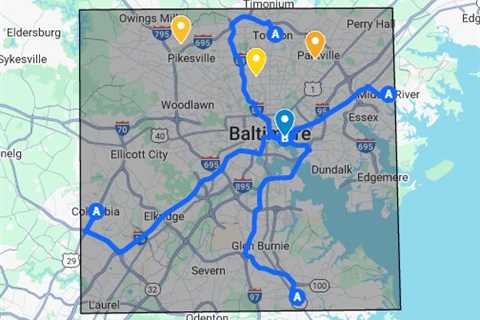 Uber/Lyft rideshare accident attorney Baltimore, MD - Google My Maps