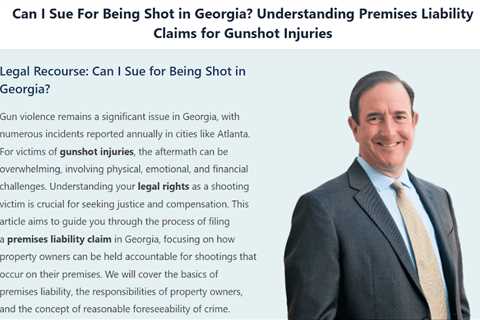 Can I sue for being shot in Georgia - Michael Haggard - Haggard Crime Victim Attorneys