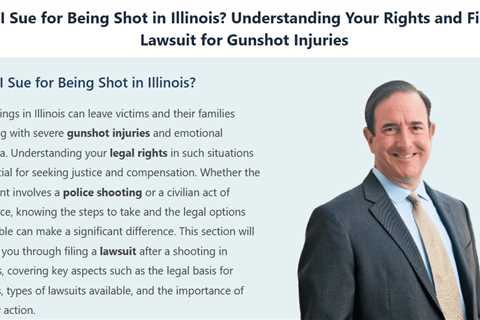 Can I sue for being shot in Illinois - Michael Haggard - Haggard Crime Victim Attorneys