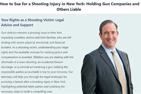Can I sue for being shot in New York - Michael Haggard - Haggard Crime Victim Attorneys