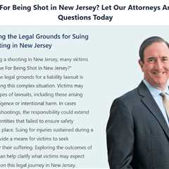 Can I Sue For Being Shot in New Jersey