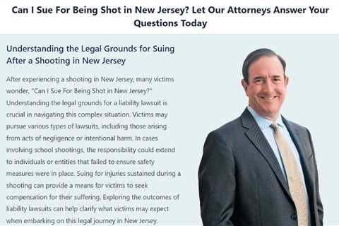 Can I Sue For Being Shot in New Jersey