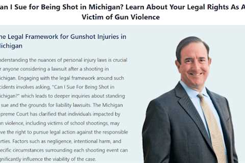 Can I Sue For Being Shot in Michigan · Thursday, Sep 11 📸