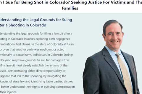 Can I Sue For Being Shot in Colorado · Friday, Sep 26 📸
